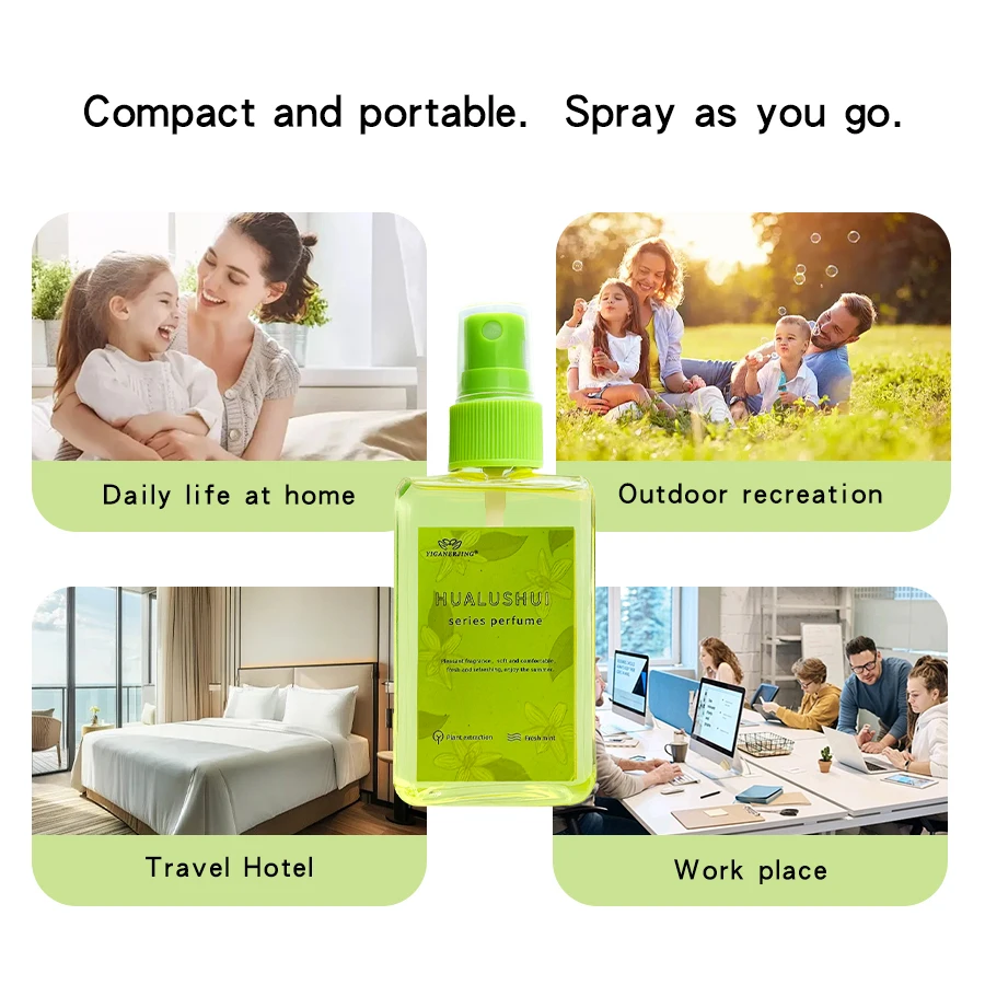 1/2/3Pc Yiganerjing HUALUSHUI Mosquito Repellent Refreshing Anti Itch Long Lasting Fragrance Air Freshener 80ML view 5