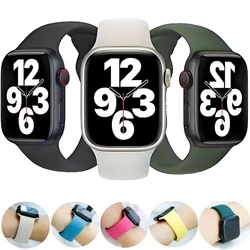 Silicone Strap for Apple Watch Band 44mm 40mm 45mm 41mm 49mm 42mm 38mm 46 Mm Bracelet IWatch Series 9 8 7 3 6 5 4 10 SE Ultra 2