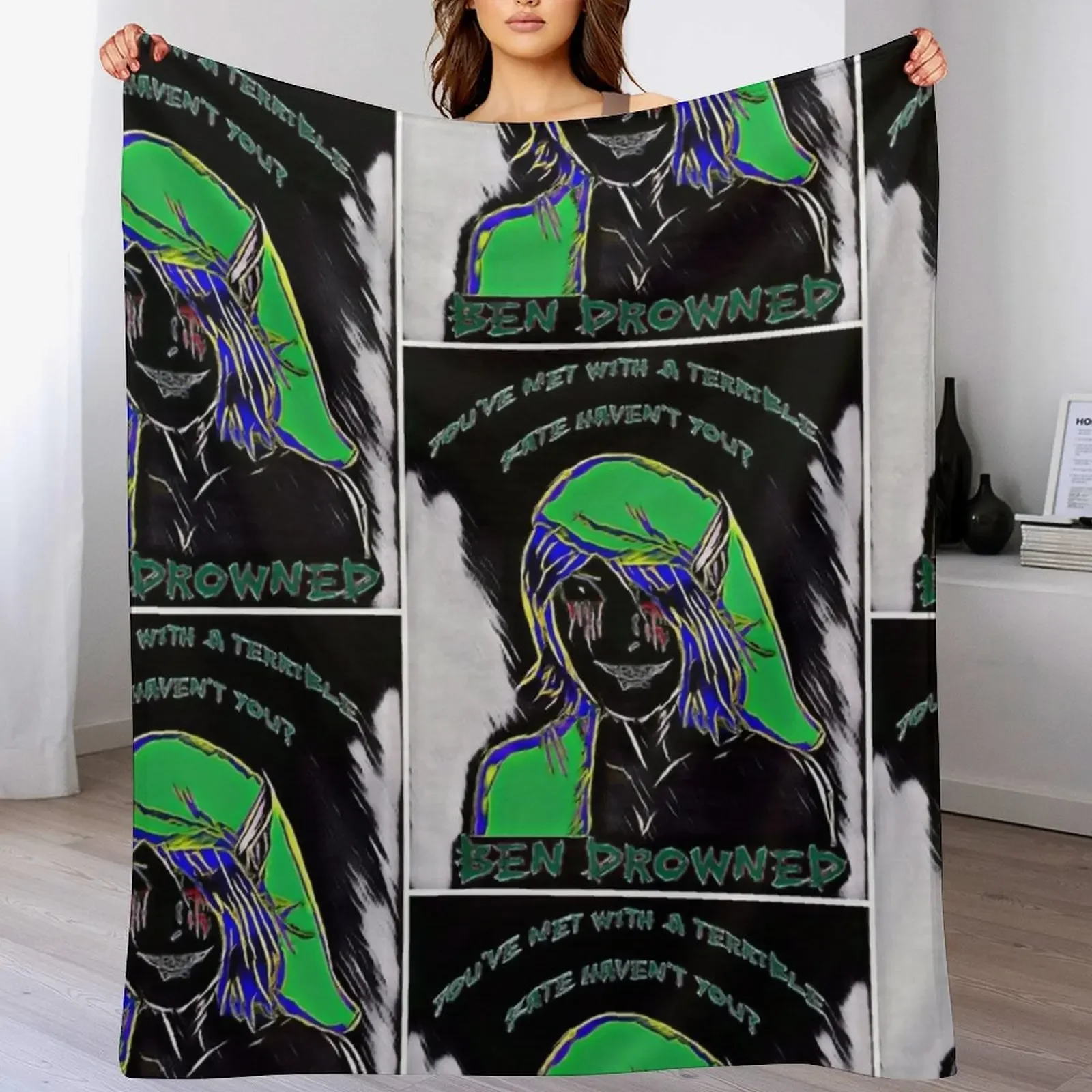 

BEN Drowned (Inverted) Throw Blanket Decorative Beds valentine gift ideas Winter beds halloween Blankets