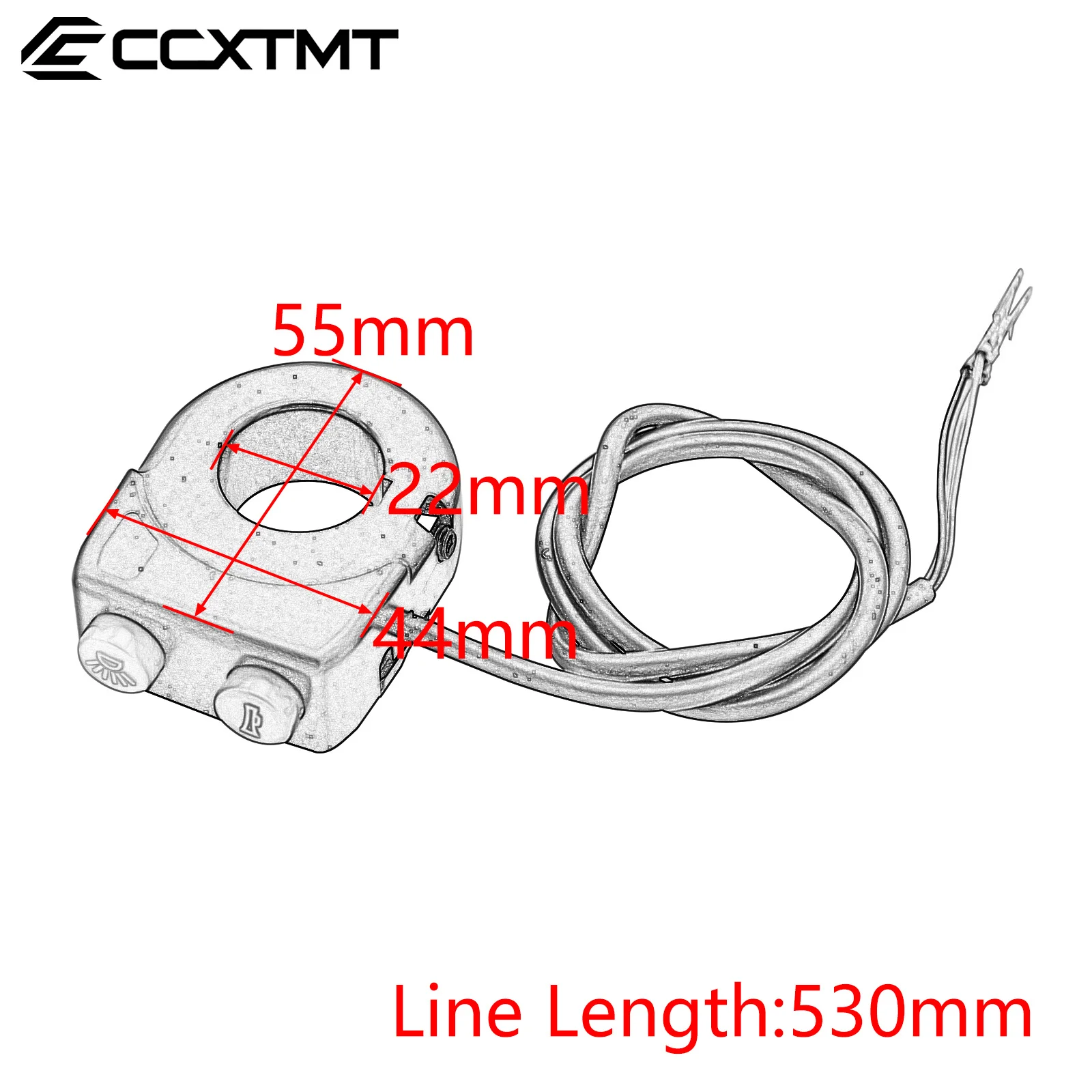 Motorcycle 22mm Handlebar Universal Horn Button Switch And Headlight Combination Switch For ATV Honda KTM Yamaha Kawasaki Suzuki