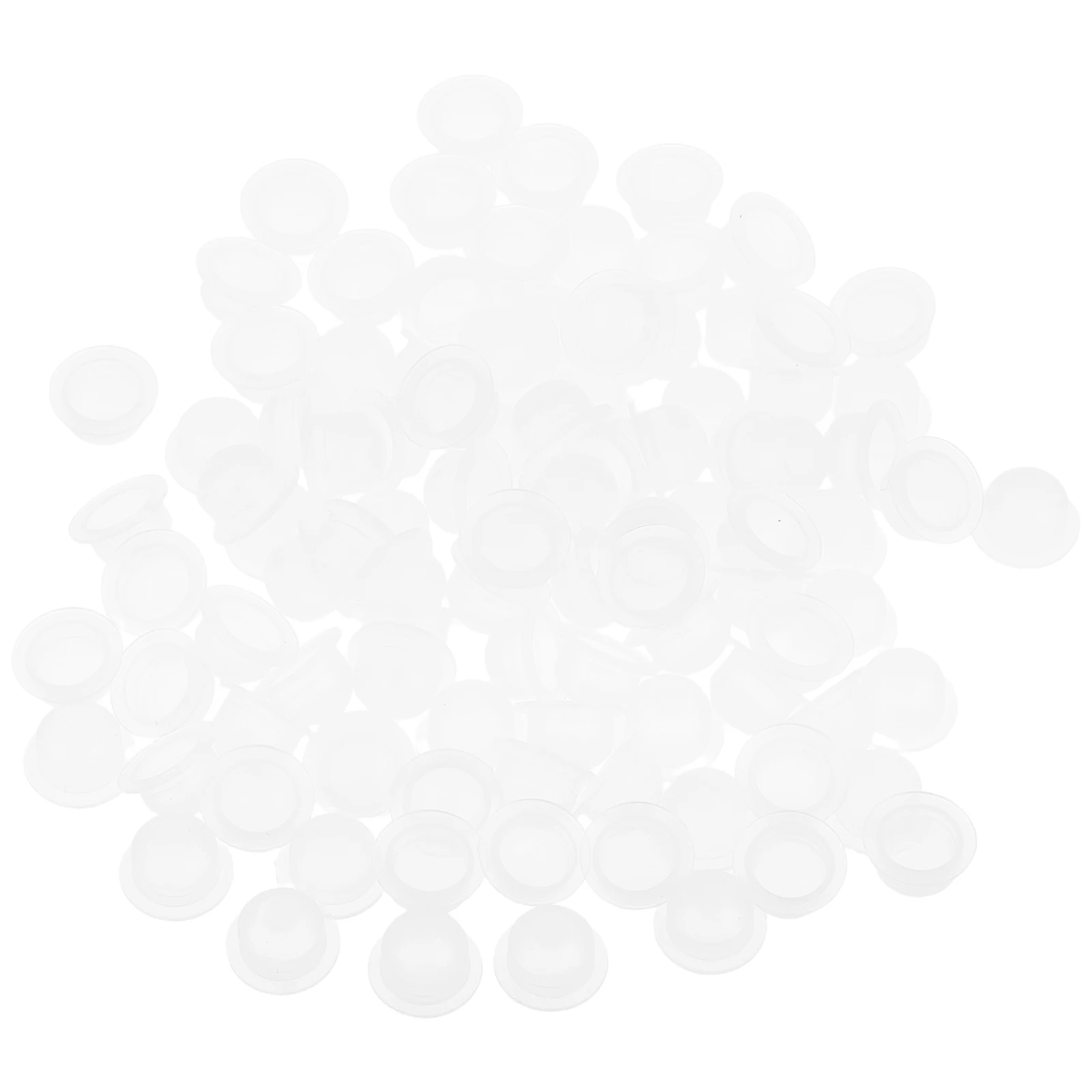 

100pcs Essential Bottles Reusable Stopper Clear Leakproof Screw Cap Reusable Stoppers for Aromatherapy Home Office Spa