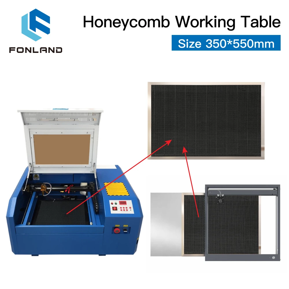 FONLAND Honeycomb Working Table 350*550mm Customizable Size Board Platform Laser Part for CO2 Laser Engraver Cutting Machine