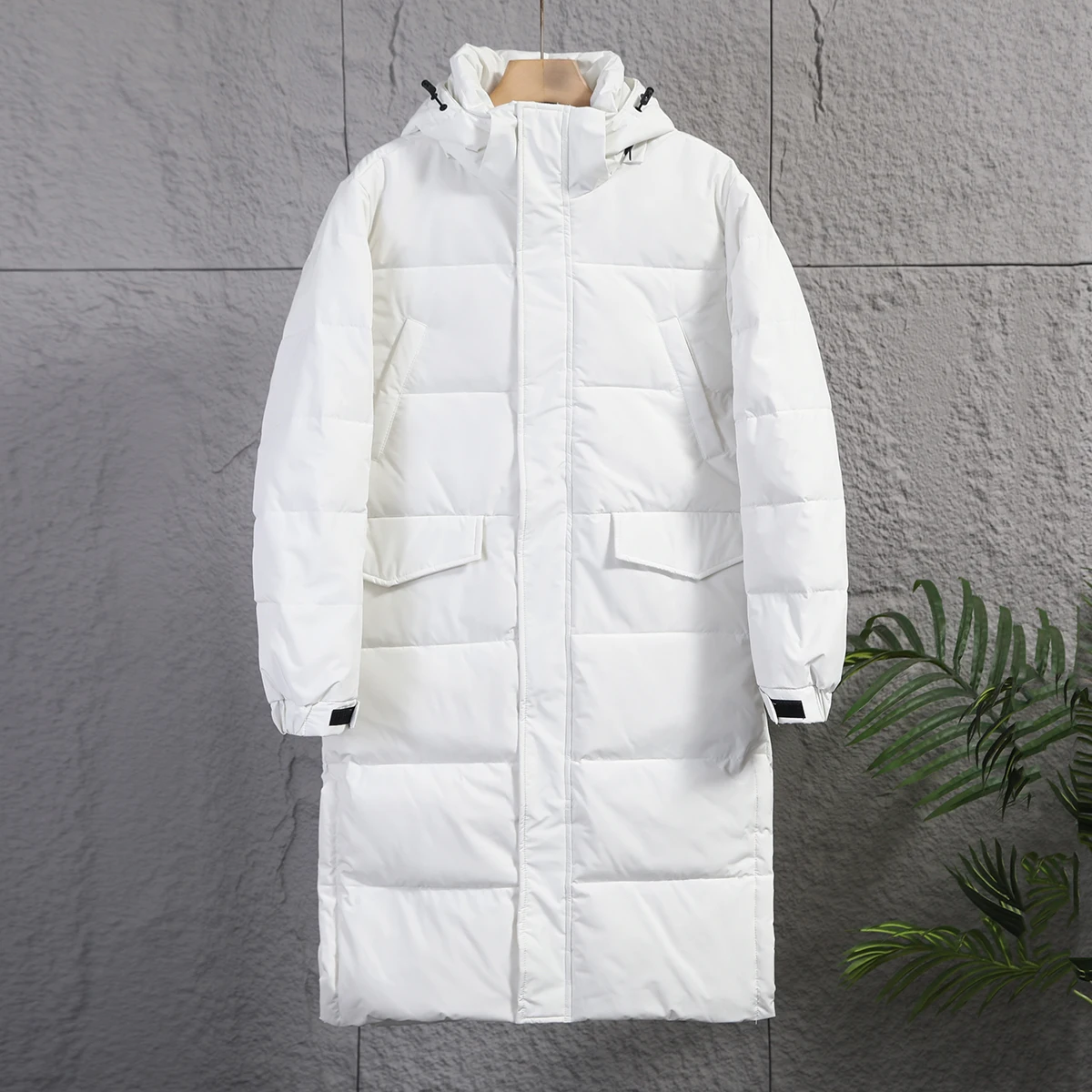 High Quality Mid-Length Duck Down Jackets 2026 Winter Windproof Men's Casual Puffer Coat Outwear Loose Solid Padded Top Clothing