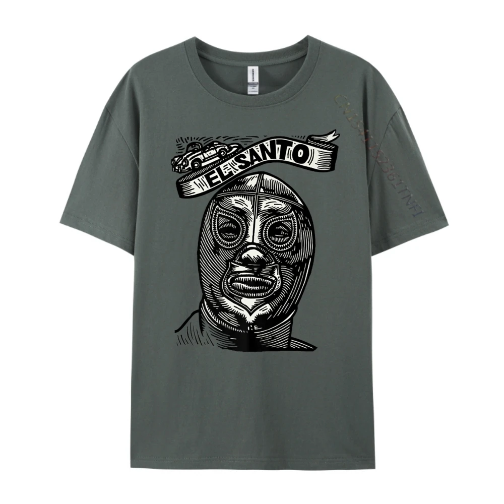 تي شيرت Enmascarado Plata المكسيكي المصارع Legend El Santo Graphic Shirts للرجال