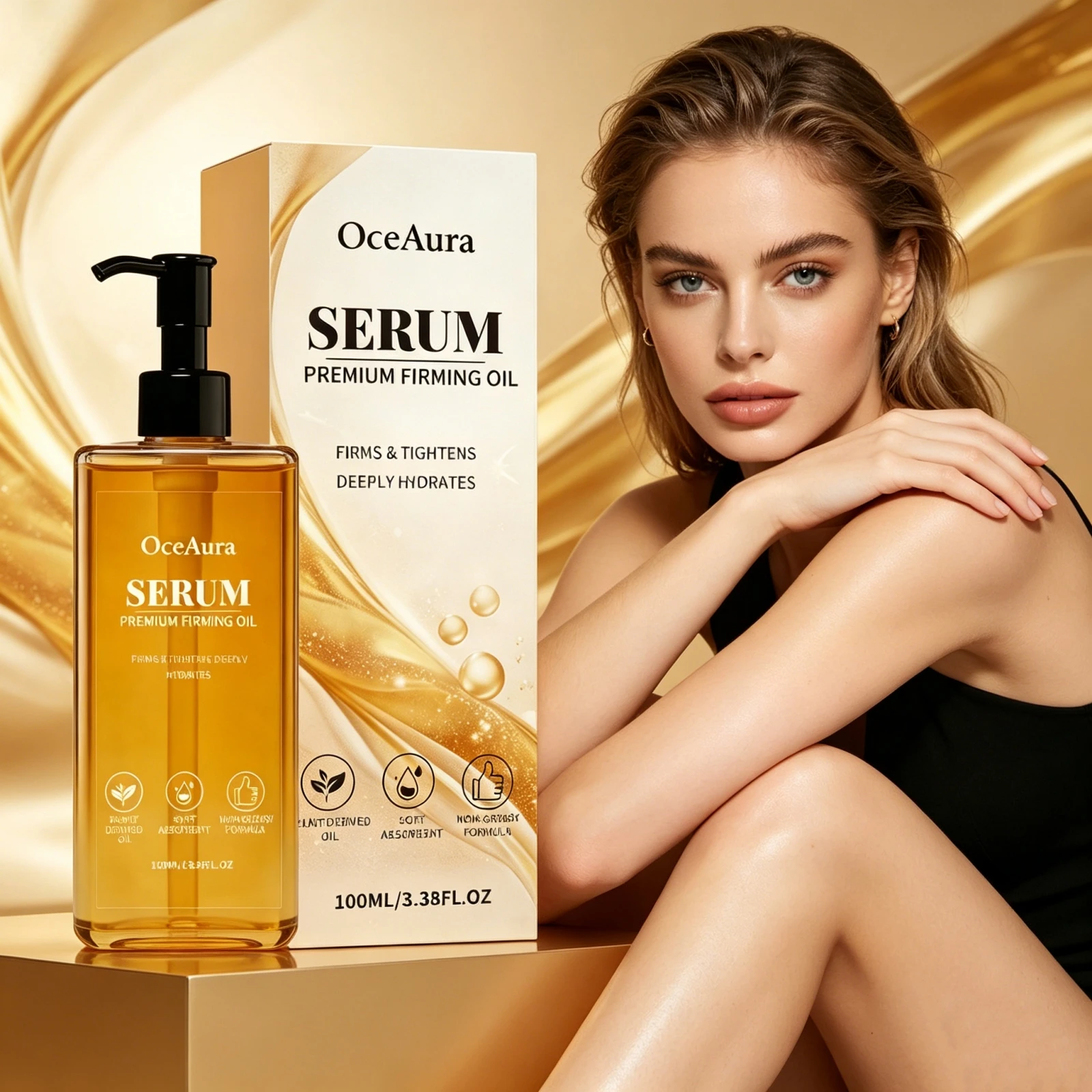 Premium Lifting Firming Body Oil Fast Absorb Nourishing Tighten Elasticity Boost Smooth Skin Care Anti-Sagging Massage Body Oil