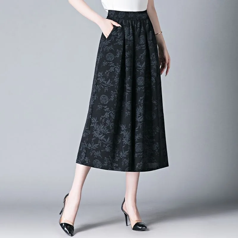 Pantalons pour femmes de Style chinois Chic et élégant, nouveaux dans toutes les tendances de vêtements originaux moyens, pantalons élastiques G fluides des années 2025, 2025