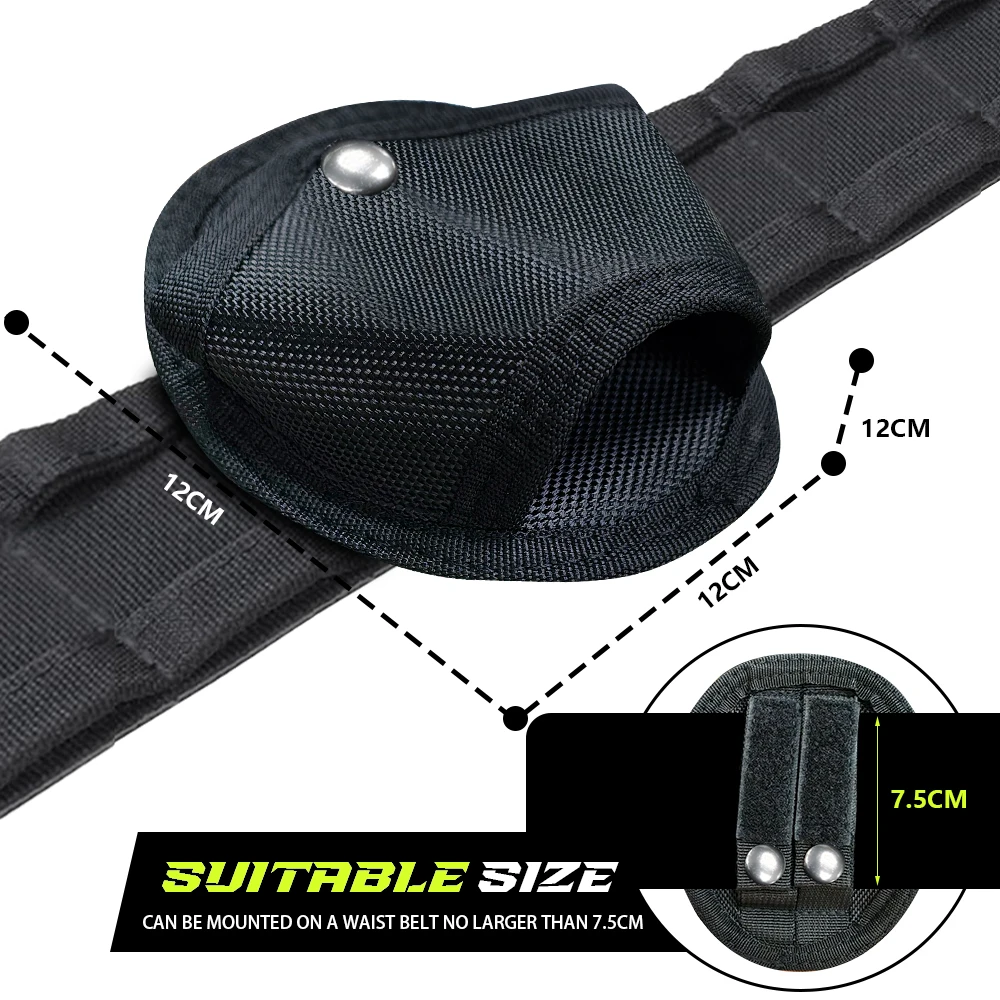 Tactical Molle Handcuff Holder,Quick Pull Out,Waist Pockets,Tool Key Phone Holder,Two Buttons,Adjustable,Fits 1.5inch Belt Loop image 3
