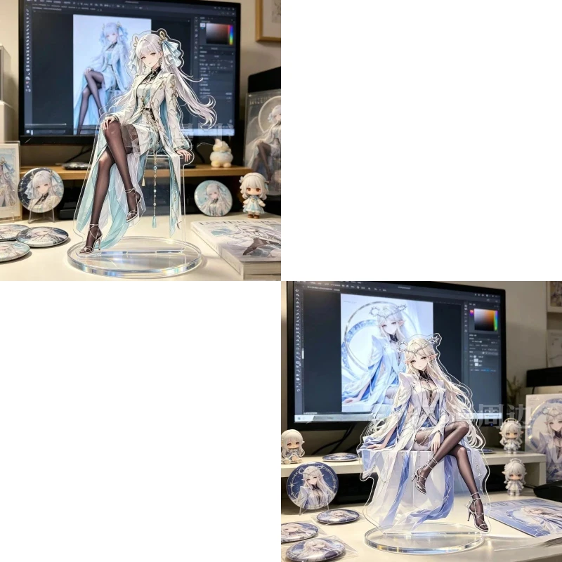 Wuthering Waves Jinhsi Cartethyia Acrylic Stand Game Character Figurine Desktop Decor Otaku Collectible Souvenir Gift Keychain