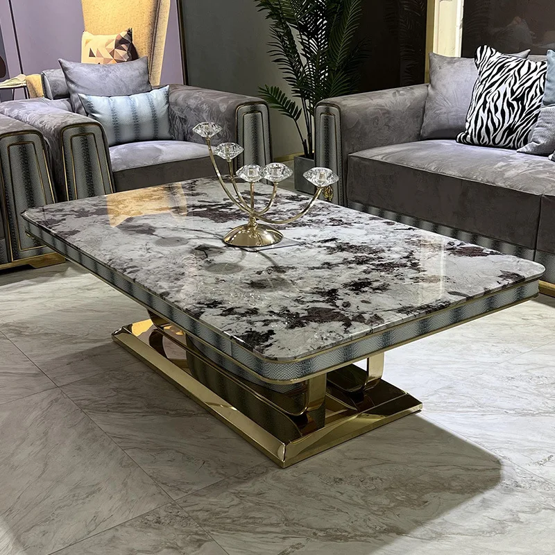 For Modern Minimalist Luxury Villa Living Room Sofa Light Luxury Frosted Leather High-End Large Unit Ba Xia Third-Generation