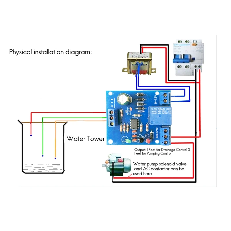 2PCS 12V Liquid Water Level Controller Sensor Automatic Pumping Water Level Detection Water Pump Control Circuit Board