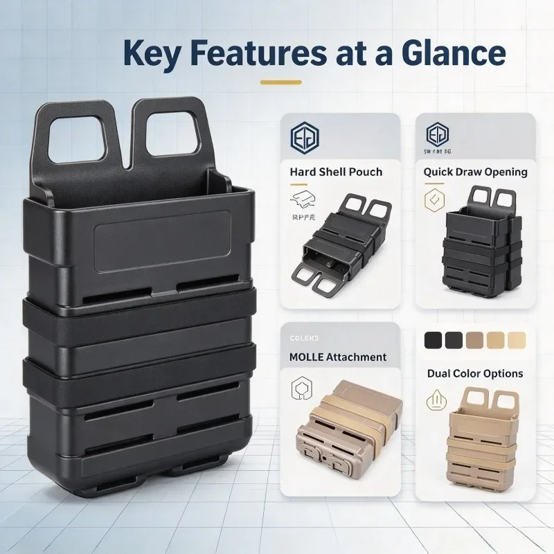 2026 New Fast Mag Style Pouch Quick Draw Holster Molle Attachment for Toy Dart Magazine Outdoor Game Gear