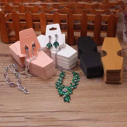 4.5x12cm 100 Card Jewelry Set Card Paper Necklace/Bracelet/Hair Accessories Display Label Card Shoe Studs/Hanging Ear Label Card