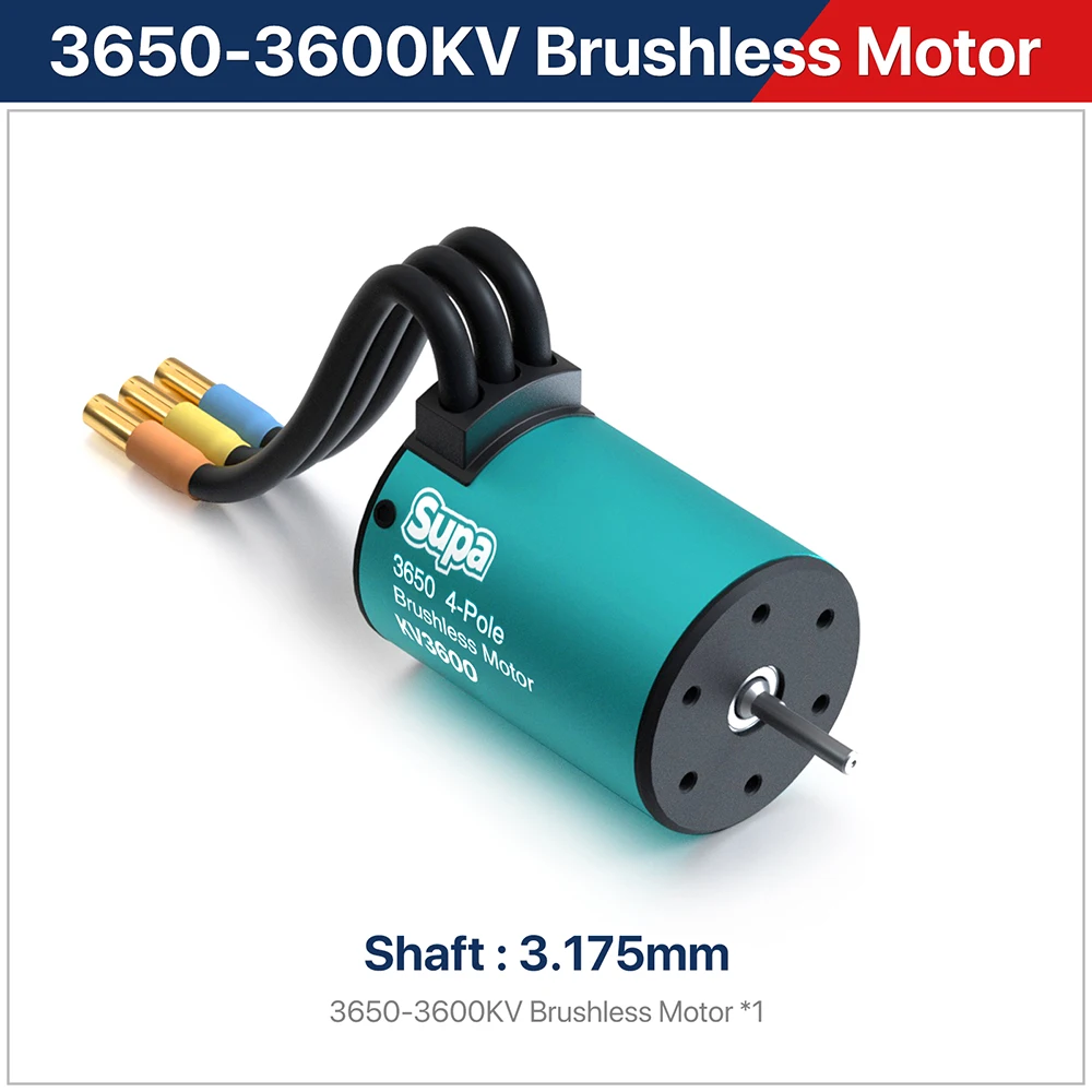 SKYRC Borstelloze Motor ESC Combo FuriaX Supa 3650 Motor 60A ESC 2-3 S LiPo 3.175mm As voor 1/10 Touring Buggy Korte Cursus Truck