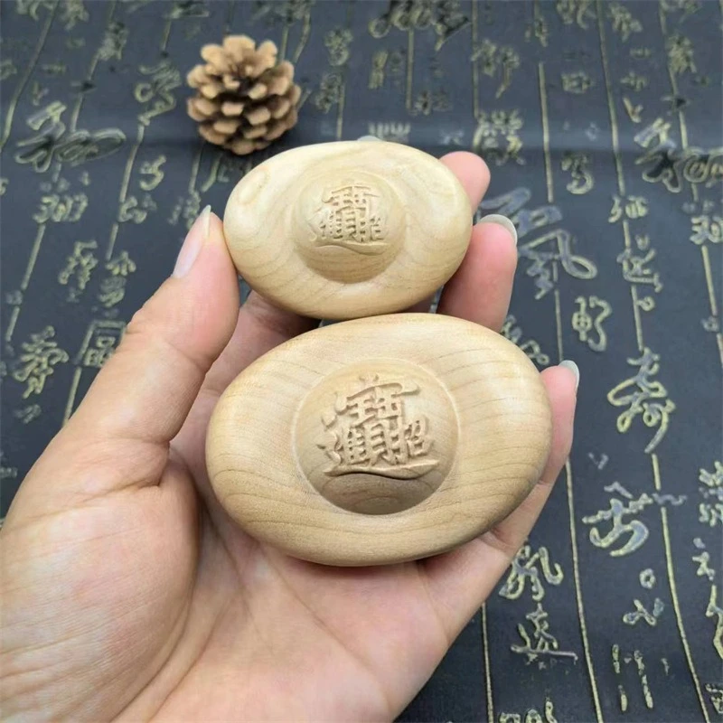 Mahogany Ingot Wood Carving Small Ornaments To Capture Weekly Supplies Props Ingot Hand Handle Pieces Exquisite Workmanship
