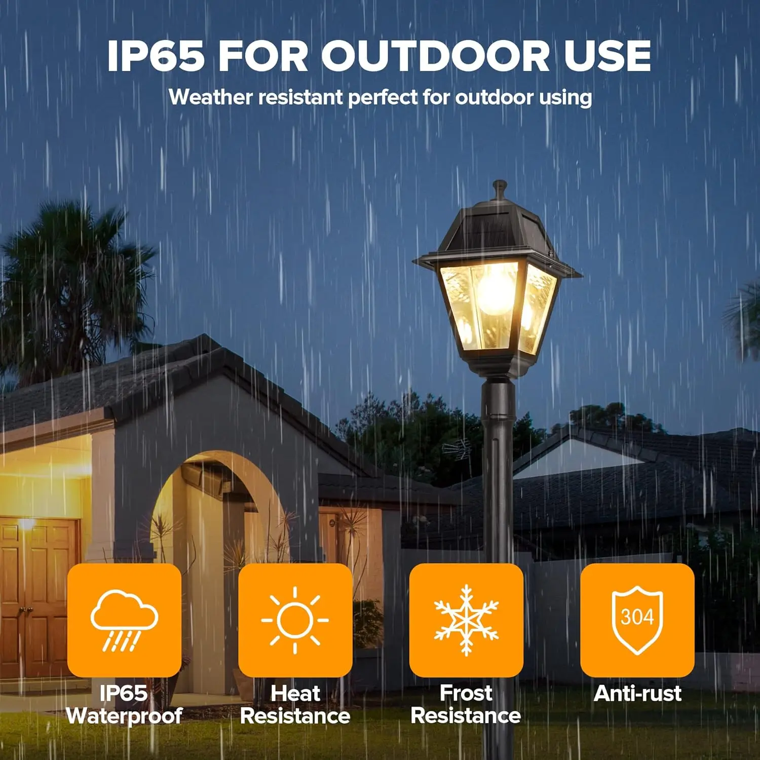 ضوء LED يعمل بالطاقة الشمسية، من الغسق إلى الفجر، أضواء الشوارع الشمسية العتيقة للحديقة والحديقة والممر والممر 200 لومن 2700 ك