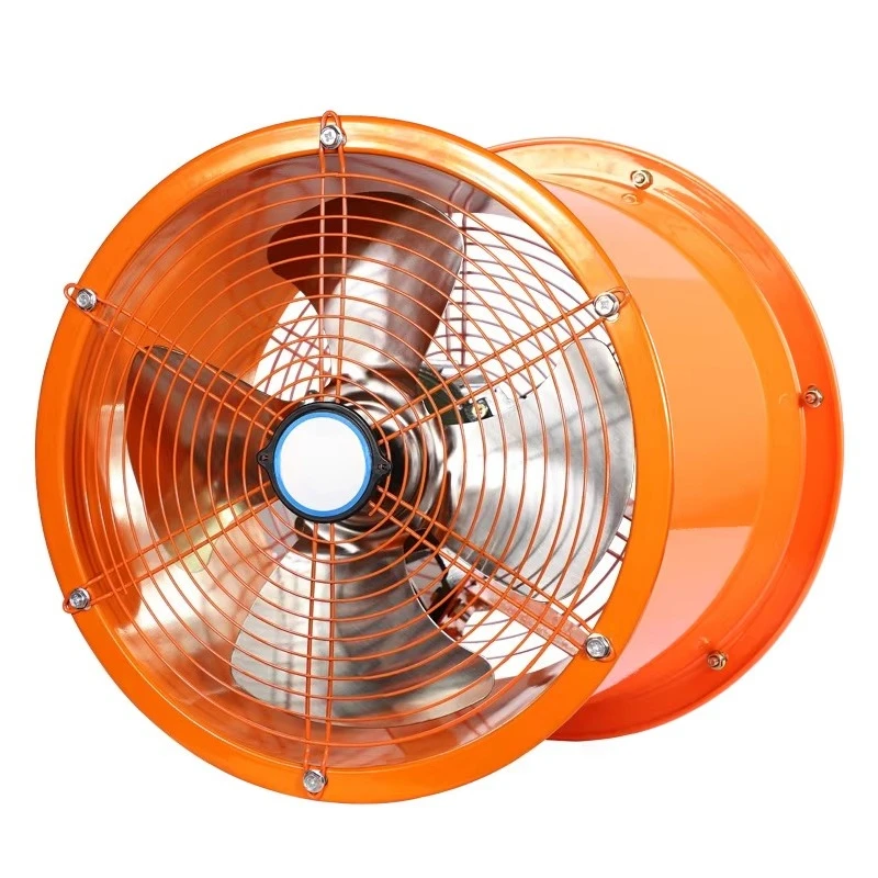 Industrial Exhaust Fan Powerful Household Kitchen Fume Pipe High-speed Cylindrical Axial Flow Fan
