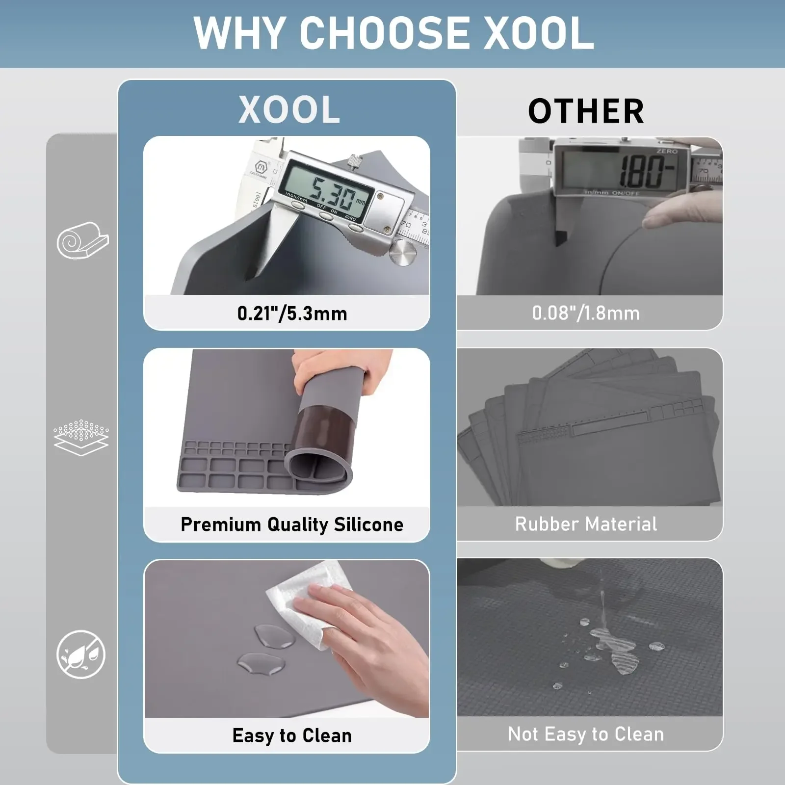 자석 실리콘 납땜 패드 500 ℃   열에 강한 다목적 정전기 방지 매트 DIY 시계 패치폰 전자제품 수리용