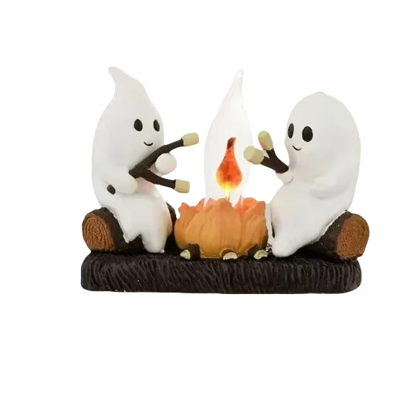 

2025 New Product Halloween Ghost Campfire Flashing Table Lamp Party Ghost Atmosphere Decoration