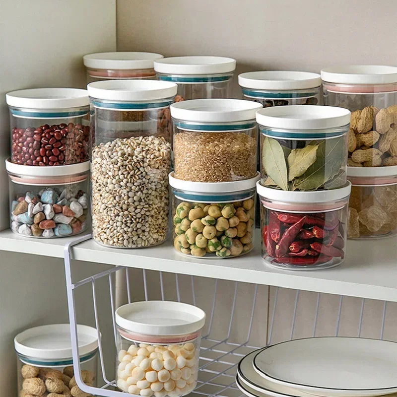 Sealed Jar Kitchen Storage Sealed Ring Bottle Food Grade Transparent Container Miscellaneous Grain Snack Storage Jar