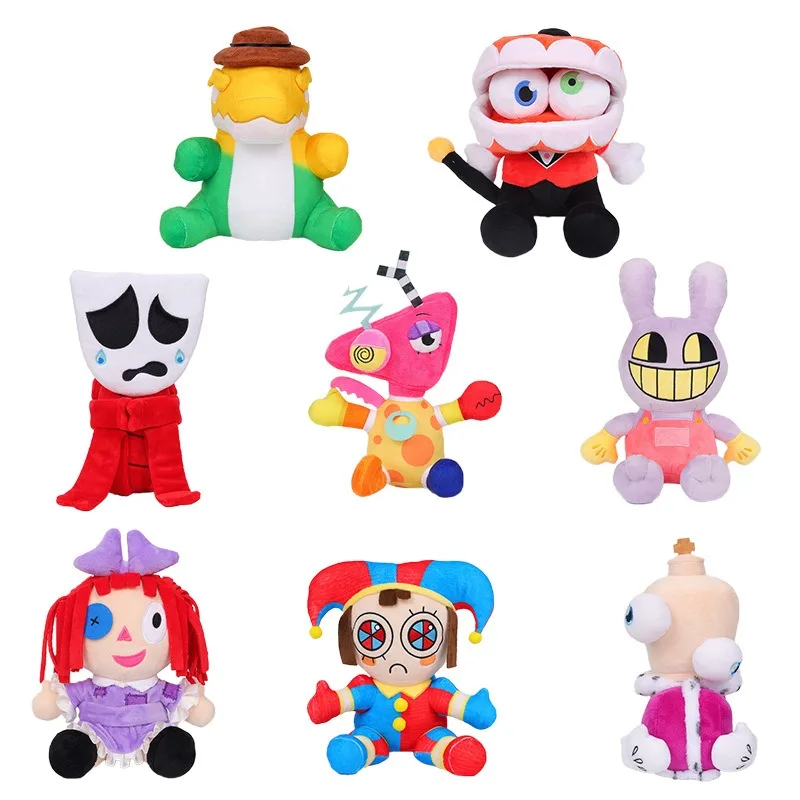 Muñeco de peluche de Pomni Jax, muñeco de conejo de peluche, payaso de dibujos animados, regalo de Navidad para niños, el increíble circo Digital