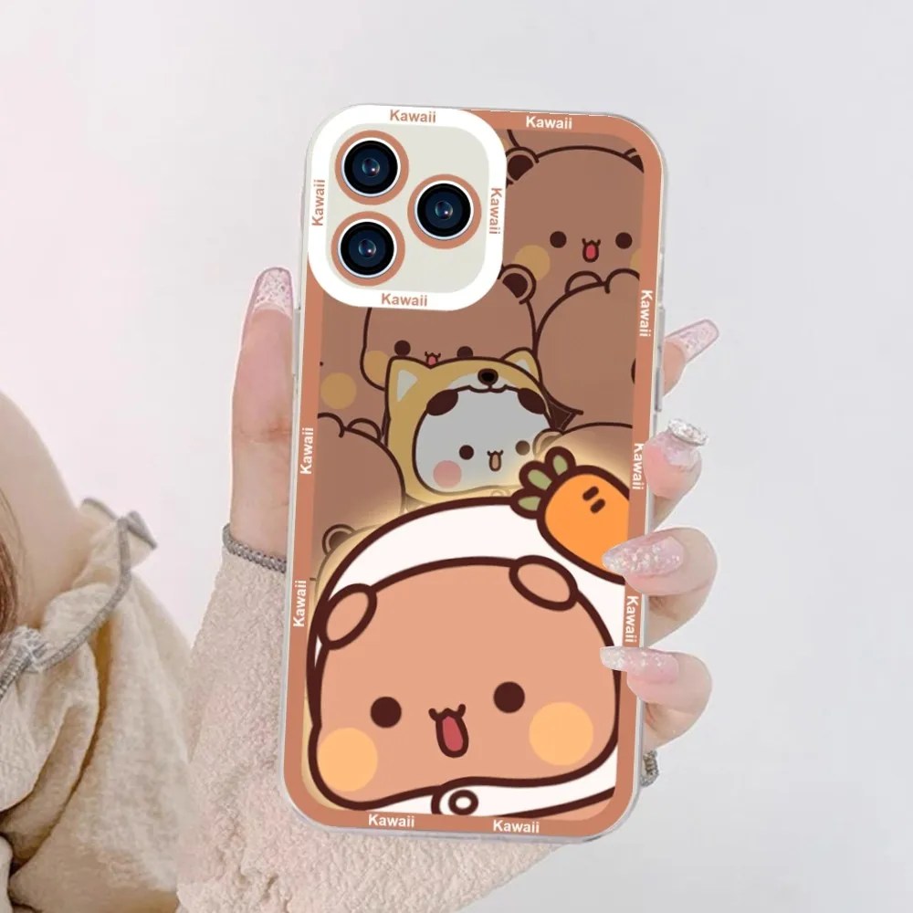 Kawaii DUDU BUBU Phone Case For Samsung S 23 22 21 20 ULTRA PLUS Lite Transparent Shell