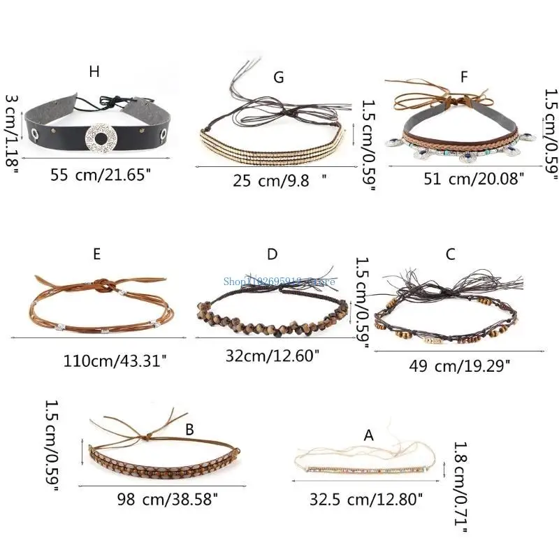 N7YE Bande ceinture chapeau occidental Bande chapeau amérindien Bande chapeau cloutée Bande chapeau cowboy