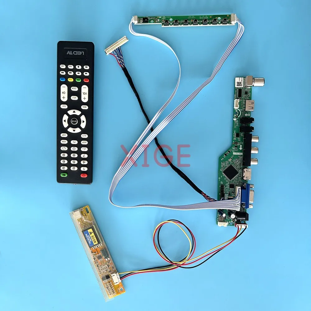 Driver Board Fit B154EW01 B154EW02 B154EW04 B154EW08 LCD Display 1CCFL Analog TV LVDS 30-Pin 1280*800 DIY Kit IR+USB+AV+HDMI+VGA
