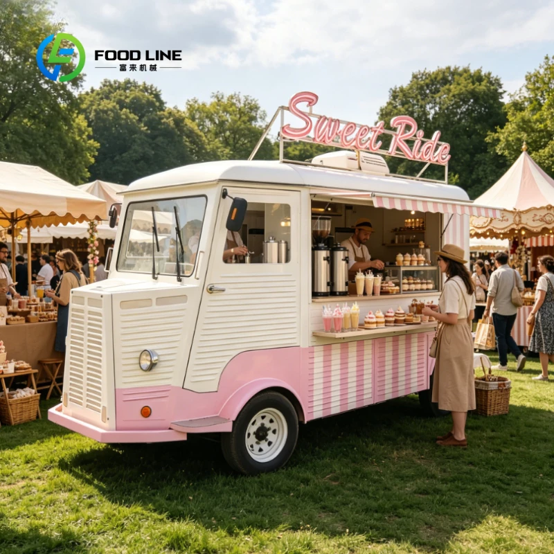 Coffee Tea Van - Customized Pink Drivable Food Truck with
