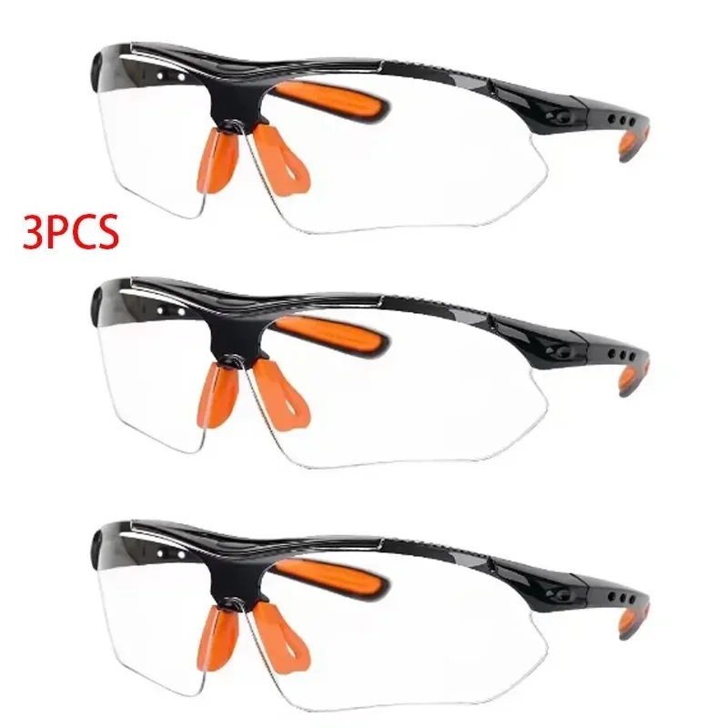 1/3PCS Safety Goggles Eye Glasses for Cycling Working Women Men Clear Eye Sand Prevention Anti-Splash Wind Dust Proof Eyewears