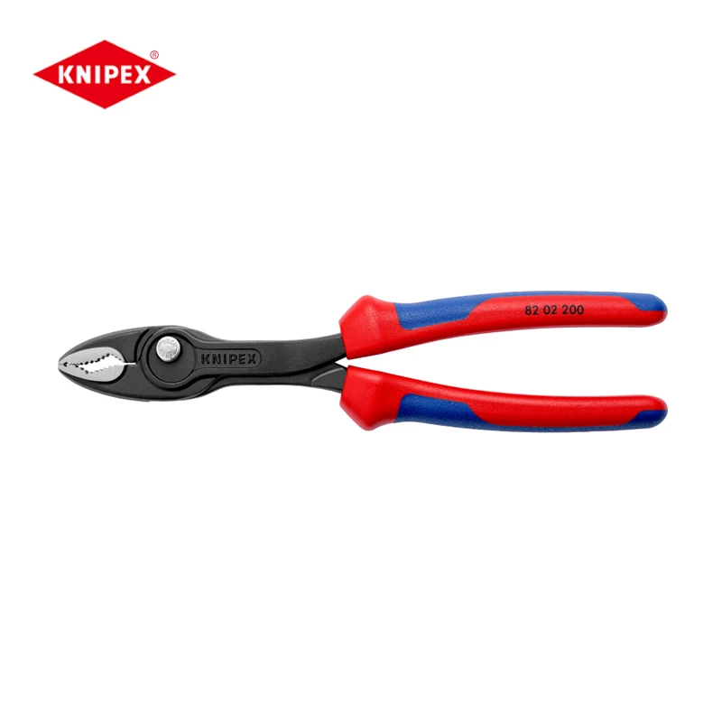 

KNIPEX 82 02 200 Twin Grip Slip Joint Pliers Pipe Wrenches Water Pump Plier Front Power Strip Pliers