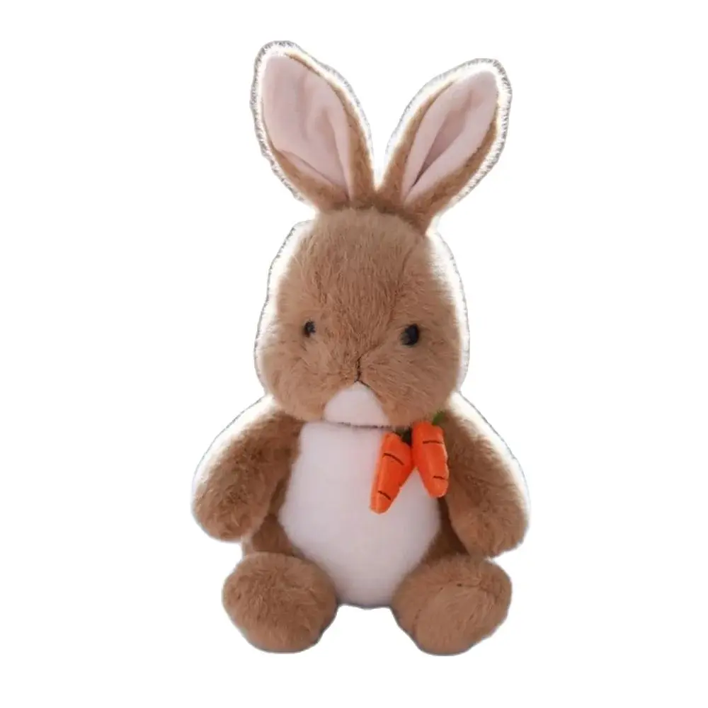 Jouet en peluche lapin radis pour enfants, accessoire petit lapin blanc, beurre animal apaisant mignon, envoyer un cadeau d'anniversaire, 30-45cm