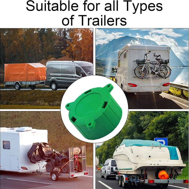 

1Pcs Universal Dust Cap Parking Socket Protection Towing Adaptor for 8 13-Pin Dust Cap Trailer Connector Plug Dustproof Cover