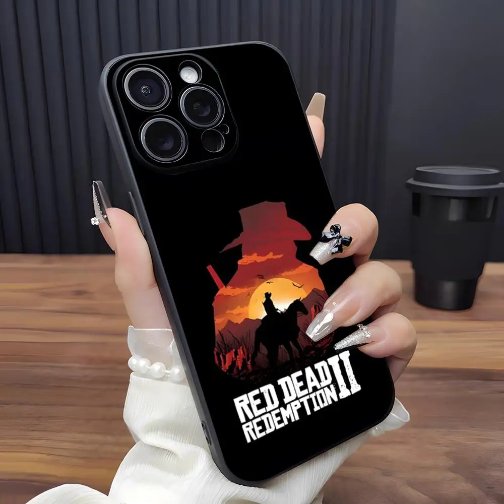 حافظة هاتف Red Dead Redemption RDR2 لهاتف آيفون 17 برو ماكس 15 برو 16 14 بلس 12 13 Mini 11 Pro غطاء ناعم مقاوم للصدمات