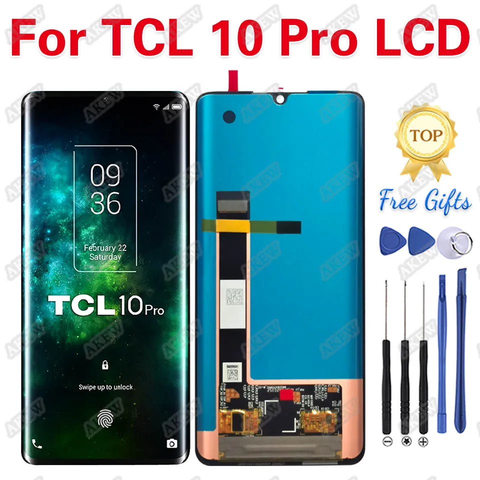100% Original For TCL 10 Pro LCD Display AMOLED Tcl 10 Plus Touch