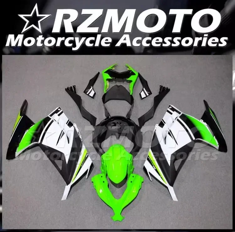 New ABS Fairings Kit Fit For KAWASAKI 250 300 2013 2014 2015 2016 2017 2018 EX300 13 14 15 16 17 18 Bodywork Set White Green