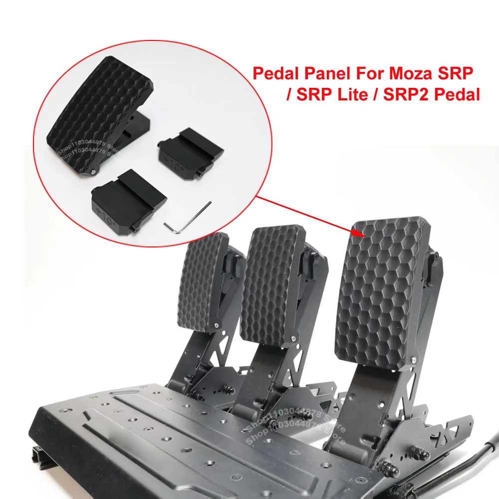 Pedales de juego impresos en 3D, acelerador, freno, embrague, panel de pedales ajustable con módulo de ángulo para pedales Moza SRP/SRP Lite/SRP2