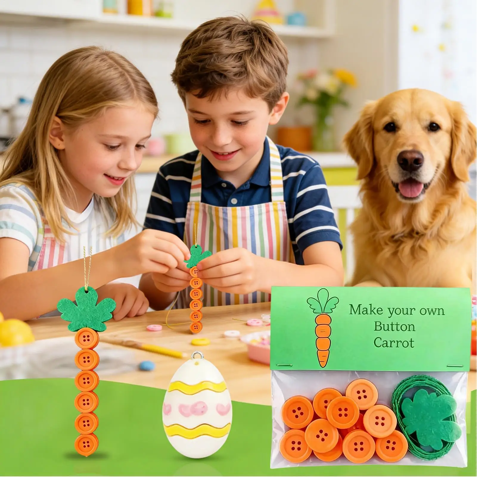 Knop Ambachten Paashaas Grappig Home Decor Vakantie Wortel Ambachtelijke Knoppen Kit Voor Volwassenen Kinderen Woonkamer Slaapkamer Muur Deur