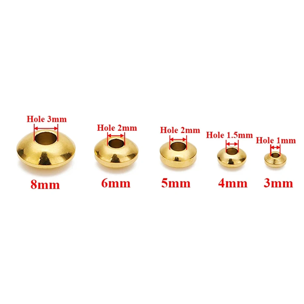 20 Stück/Los 3mm 4mm 5mm 6mm 8mm Edelstahl Runde Flache Rondell-Abstandshalter-Perlen DIY-Charms-Perlen für Schmuckherstellung – Detail 2
