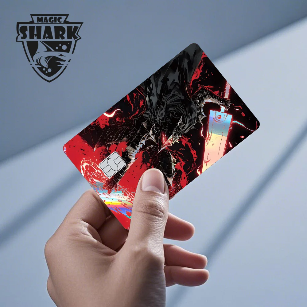 Magic Shark 2026 Neue Dark Anime B-Berserk Guts Holographische Laser-Frontaufkleberfolie für Debit-Kreditkarte – Detail 3