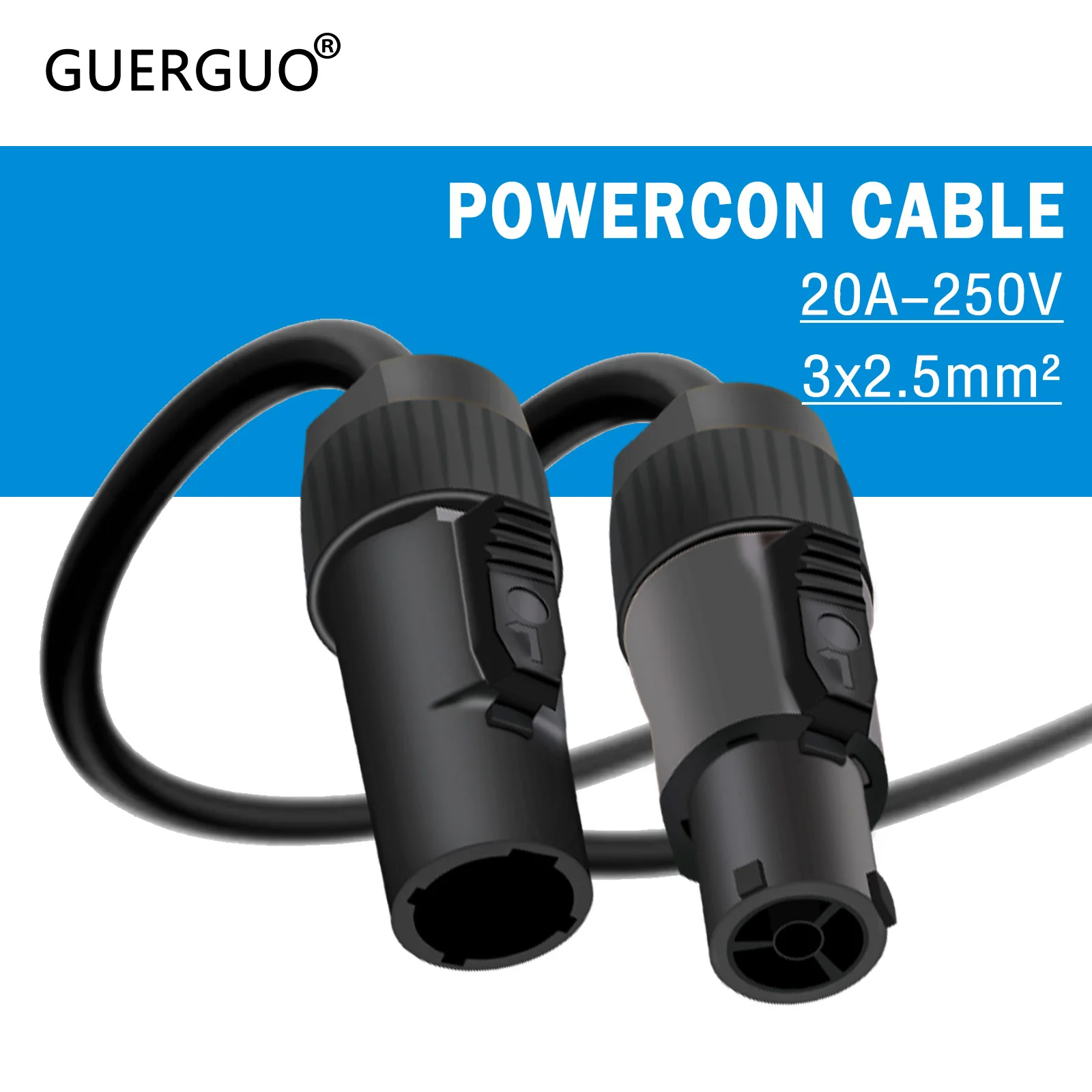 

PowerCon AC Power Cable,Waterproof 3Pin In/Output Powercon Connector Extension Cord for Stage Light Power,Audio Video Equipment