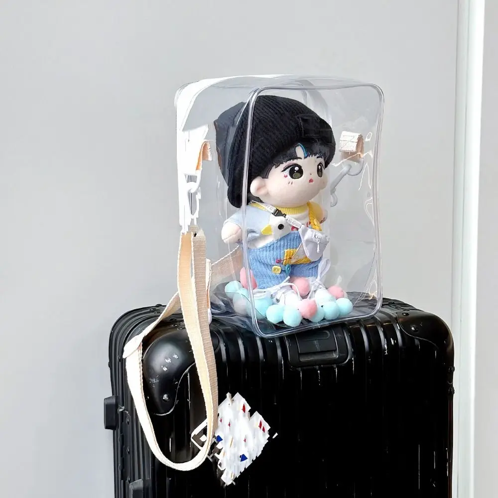 

Creative Transparent Doll Outdoor Bag PVC High-capacity Ita Bag Display Pouch Gift Shoulder Bag