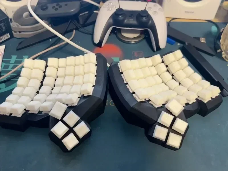

Dactyl Manuform Split Keyboard Kit Custom 2.4g Dongle Wireless Single-mode Hot Swap VIAL 4x6/5x6/6x7SplitMechanical Keyboard Kit