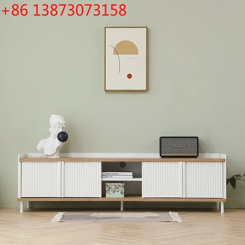 TV cabinet Nordic modern simple living room locker furniture living room home 1.8 meters striped