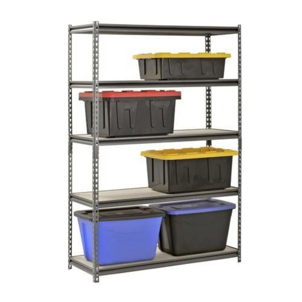 Storage Rack 5 Adjustable Shelves Steel Garage Home Metal Shelf Unit Heavy Duty