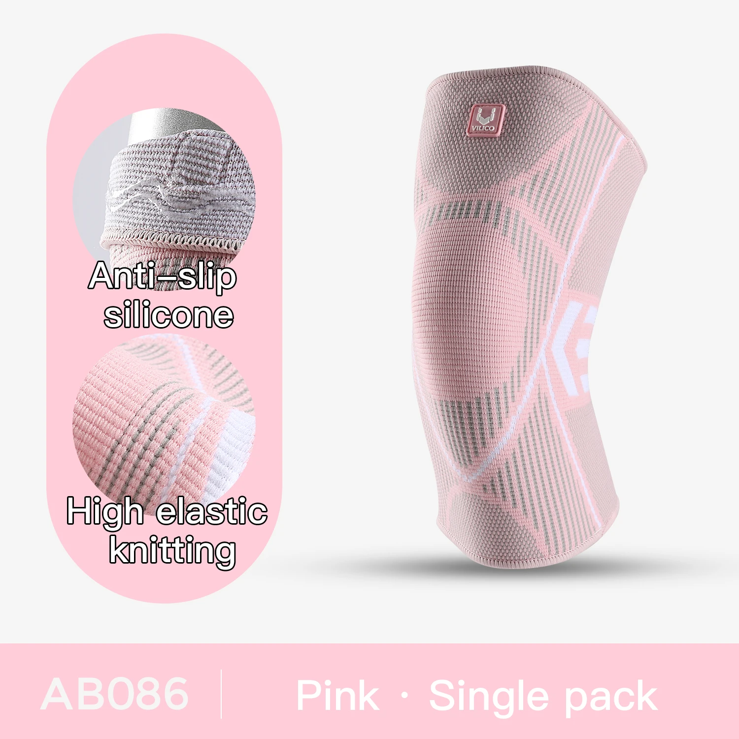 VILICO Sports Knee Pads, Breathable Knit, Non-Slip, Suitable for Men and Women, Ideal for Playing Basketball Outdoors