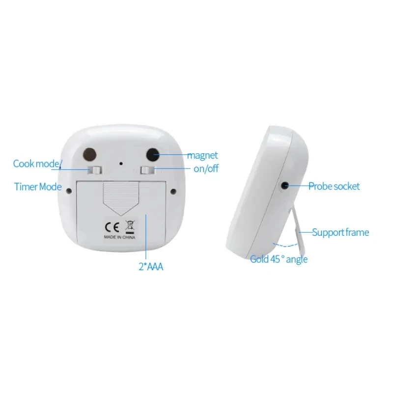 Termometer makanan memasak Digital kustom, pemeriksaan barbekyu, Timer elektronik, layar sentuh, industri, penjualan terlaris