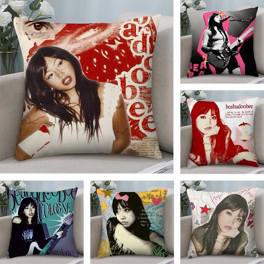 

Singer B- Beabadoobee Pillow Case Plush Fabric Soft Pillowcase Double Sided Print Cushion Cover Household Gifts
