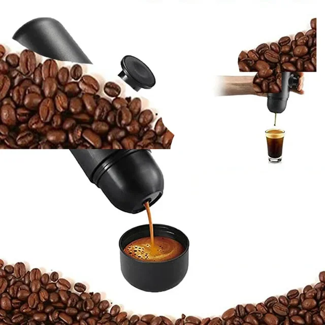 Mini cafetera portátil de mano Manual para café expreso a presión, 70ml, viaje en coche, Camping, senderismo, oficina, hogar