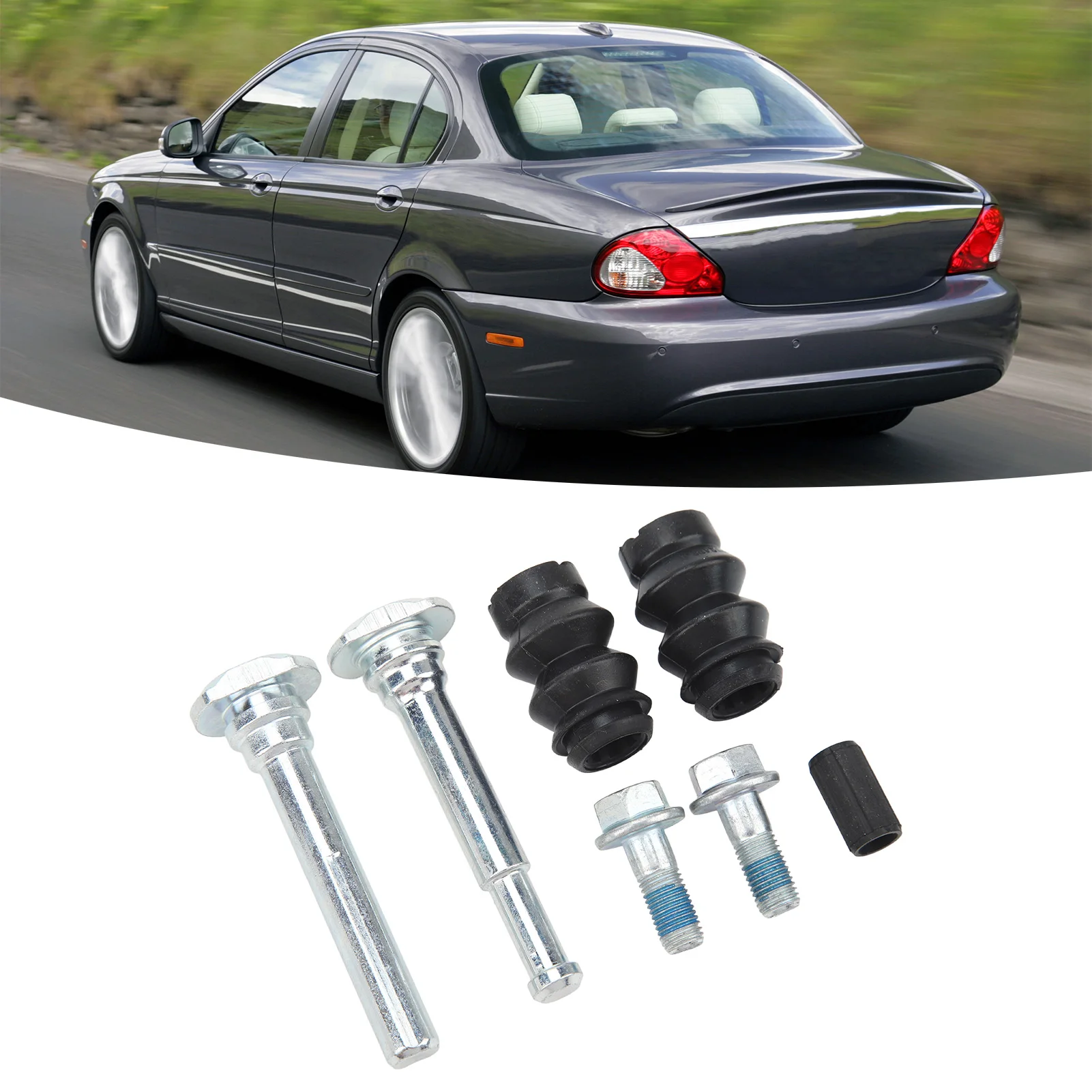 Rear Front Brake Caliper Guide Sleeve Kit BCF1355L Replacement for JAGUAR X‑TYPE 2001 to 2009 Caliper Repair Kit