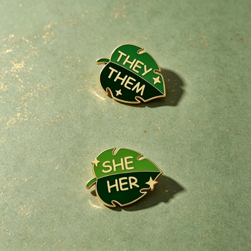 New Hot Green Leaf English Brooch Fashion Casual Commute Enamel Monstera Leaf Slogan Metal Badges Gift Pin DIY Clothing Bags Hat